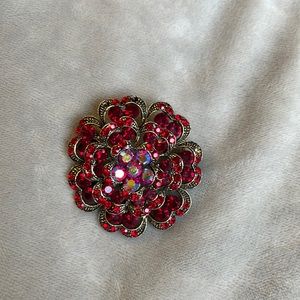Woman’s Red Brooch